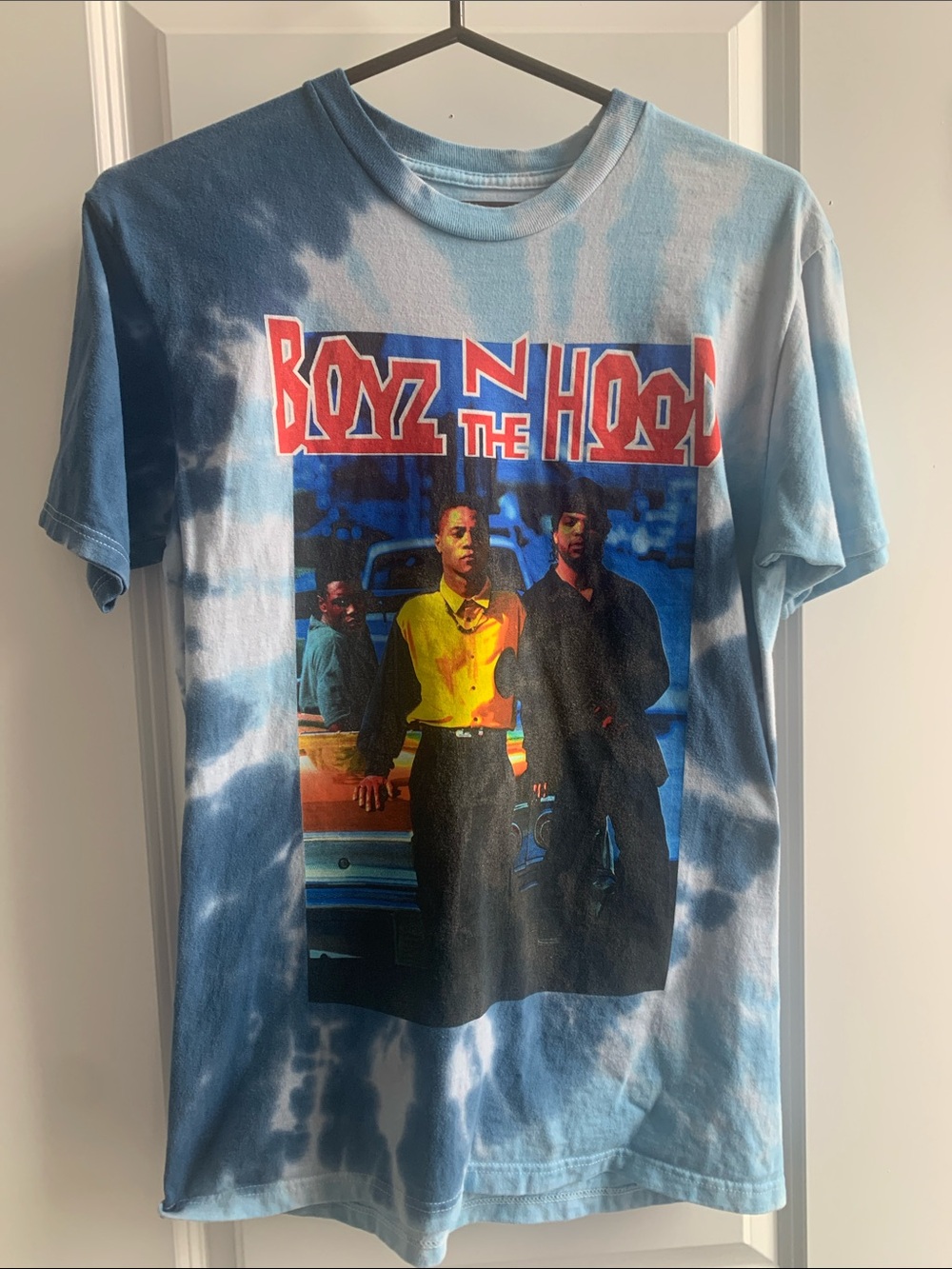Boyz N The Hood Graphic Tee - Light Blue Tie-Dye